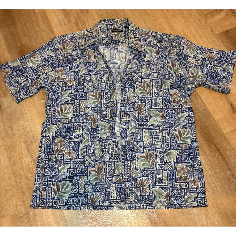 Mens L Pierre Cardin Short Sleeve Button Up Beach Shirt